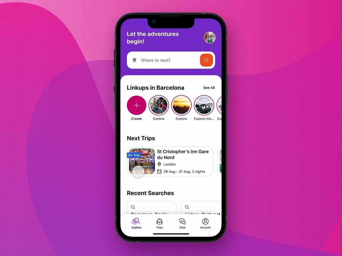 Hostelworld interface